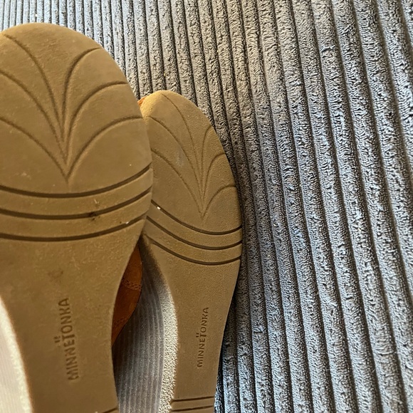 Fringe Genuine Leather Suede Wedge Boots - Tan - Picture 5 of 6